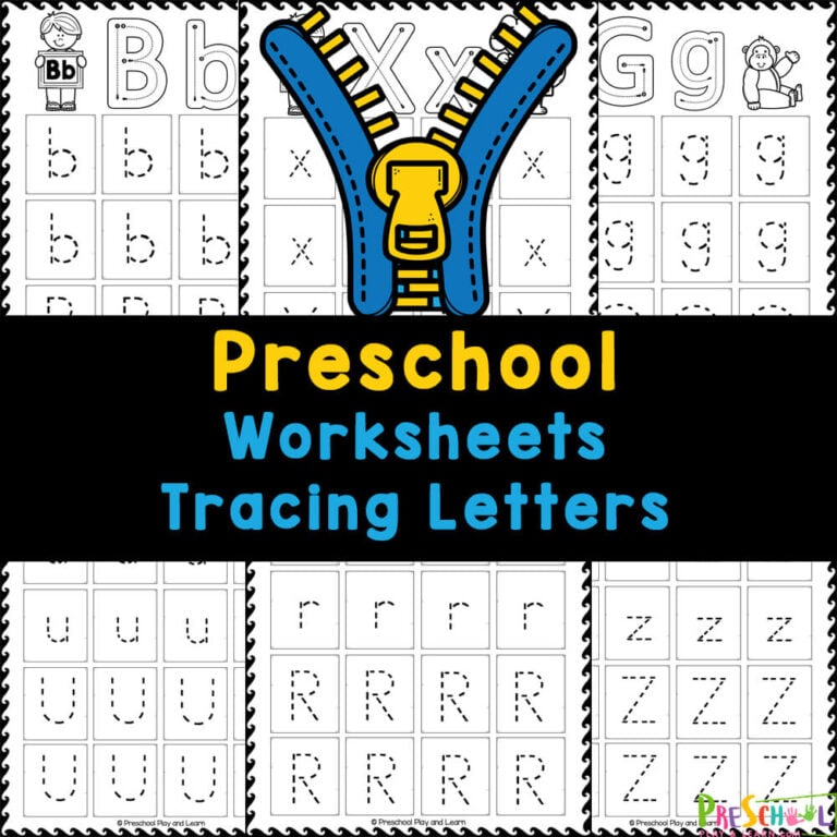 FREE Printable Preschool Worksheets Tracing Letters