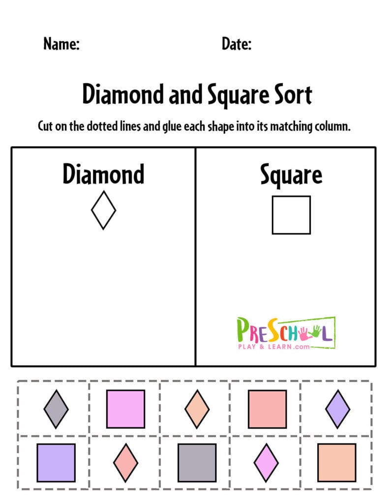 Shape worksheets for preschool