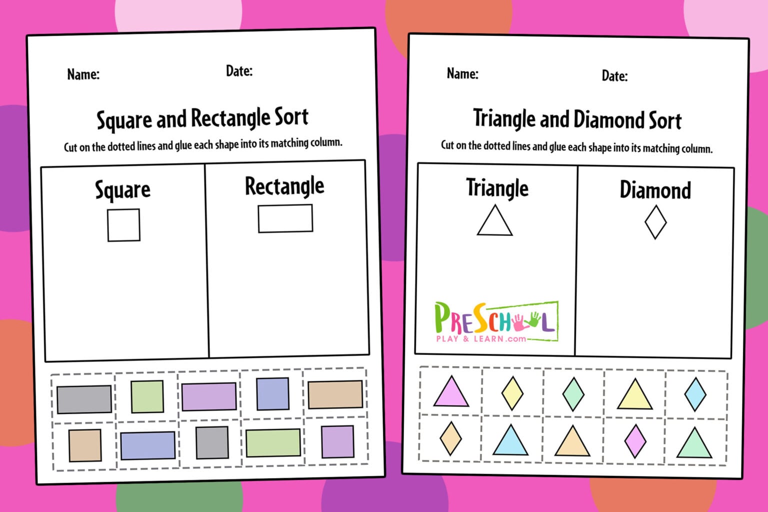 🔺🟡🟪 FREE Printable My Shape Book pdf for Preschoolers