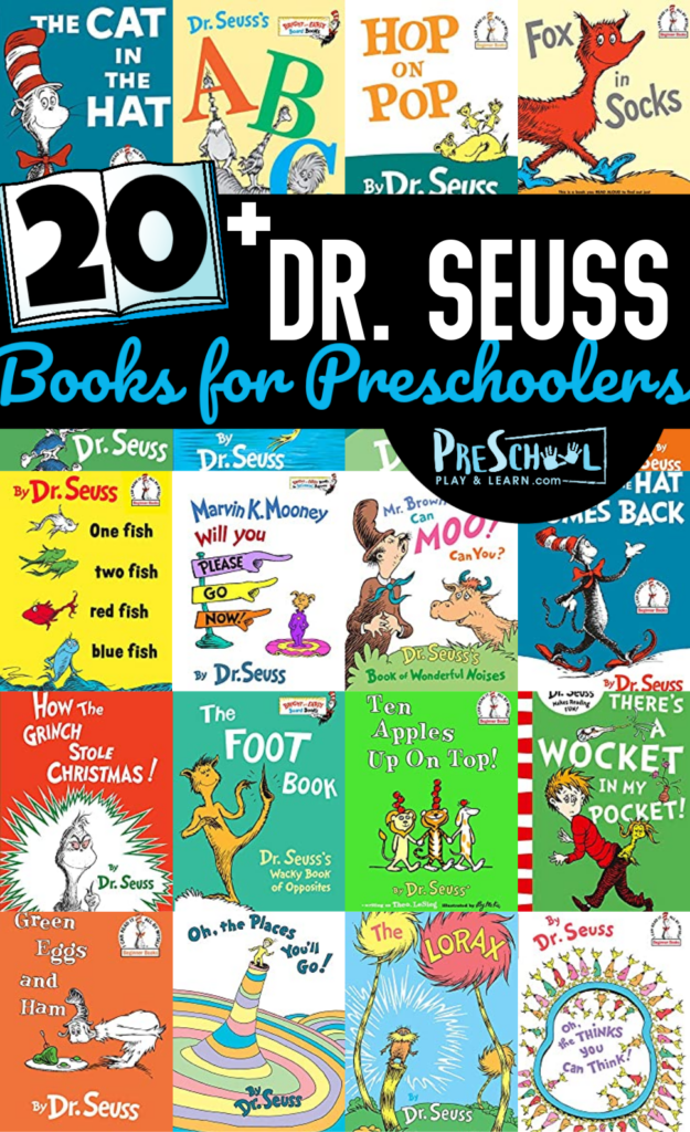 Dr. Seuss books have long been a favorite for young kids who are just learning to read. The rhyming text, silly illustrations, nonsensical stories, and peppy rhythms make them perfect for reading aloud. So this Dr Seuss Books list contains some of the best Dr. Seuss books for preschoolers, kindergartners, and grade 1 students. Come take a peak at our list of dr seuss books and see if there is a classic you've missed!