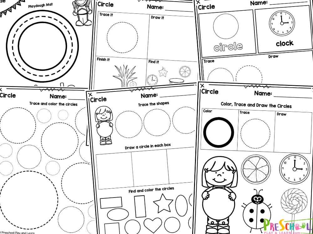 Circle worksheets for preschool