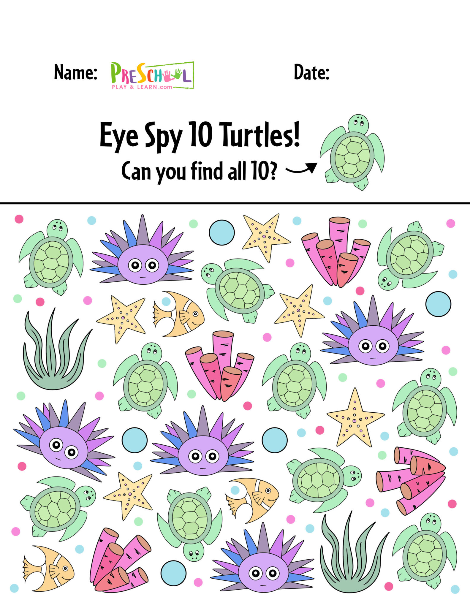 free-printable-turtle-worksheets-for-preschool-theme