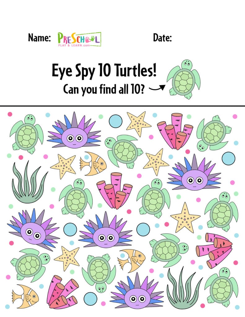 Printable turtle template
