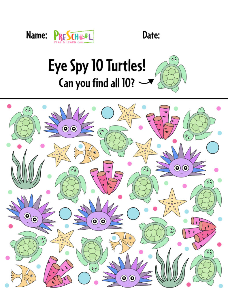 FREE Printable Turtle Worksheets For Preschool Theme FREE Printable Turtle Worksheets For Preschool Theme