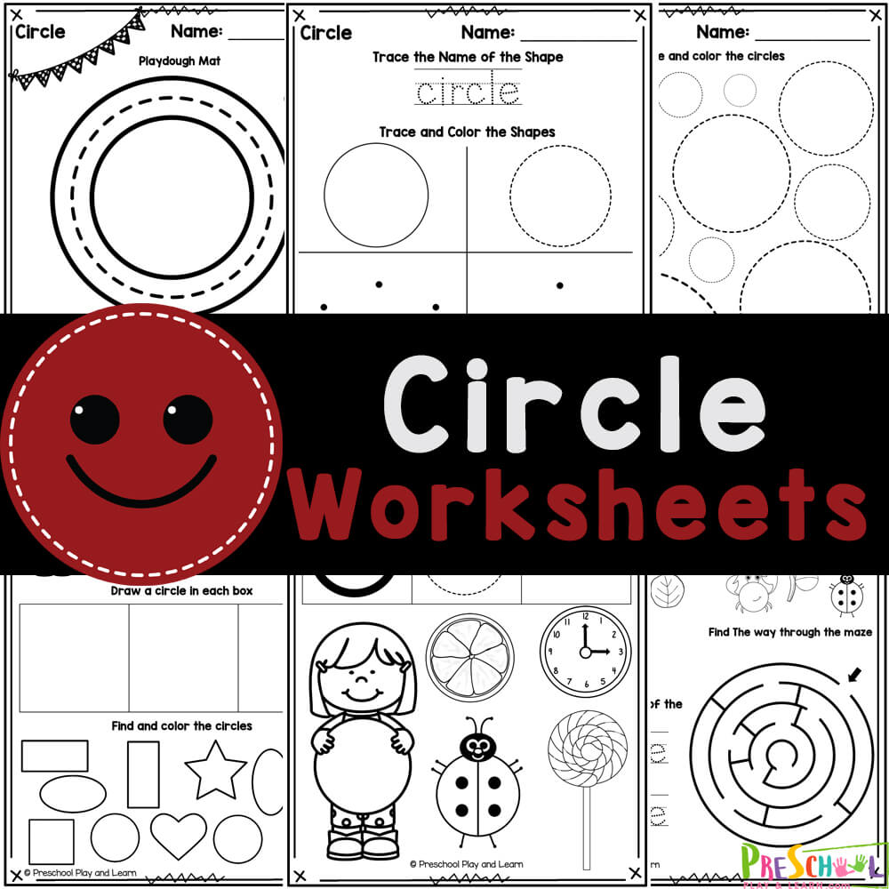 Grab these circle worksheets to practice tracing shapes with preschool students. FREE pack of 20 circle printables to play and learn!