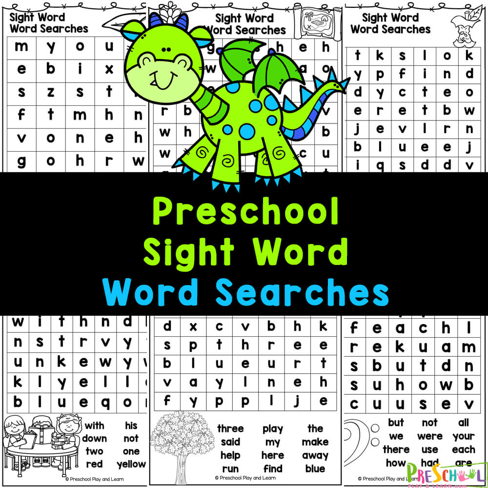 Have fun while improving letter and word recognition, spelling, and more with FREE printable Preschool Word Searches!