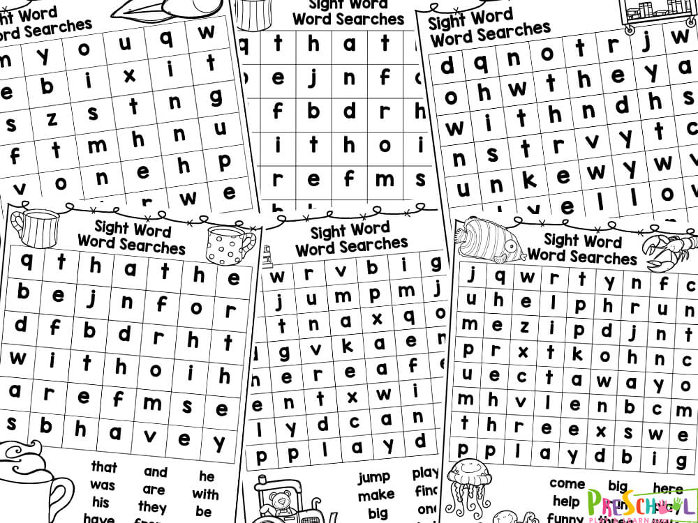 Looking for a fun and educational activity for your little ones? Check out our FREE preschool sight word word searches! These engaging activity sheets are a fantastic way for kids to boost their reading, vocabulary, and writing skills while having a blast. And that's not all! They'll also be honing their word recognition abilities, a crucial step in learning to read. Perfect for pre-k students, these preschool word searches are a great resource to learn and review those essential high-frequency preschool sight words.