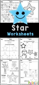 Grab these free star worksheets to help kids learn to form shapes and shape names. These star tracing worksheet pages are perfect for children in preschool, pre-k, kindergarten, and first grade too. Simply print the star worksheet preschool and you are ready to play and learn!