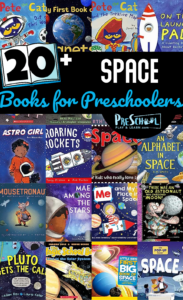Whether you are looking for books to go along with a space theme, you are studying the planets, this your M is for moon week, or your child just has a natural interest in outer space, you will love these space books for preschoolers! These space books for kids are filled with whimsical characters and beautiful illustrations to make them the best books for preschool, pre-k, kindergarten, first grade, and elementary age students!