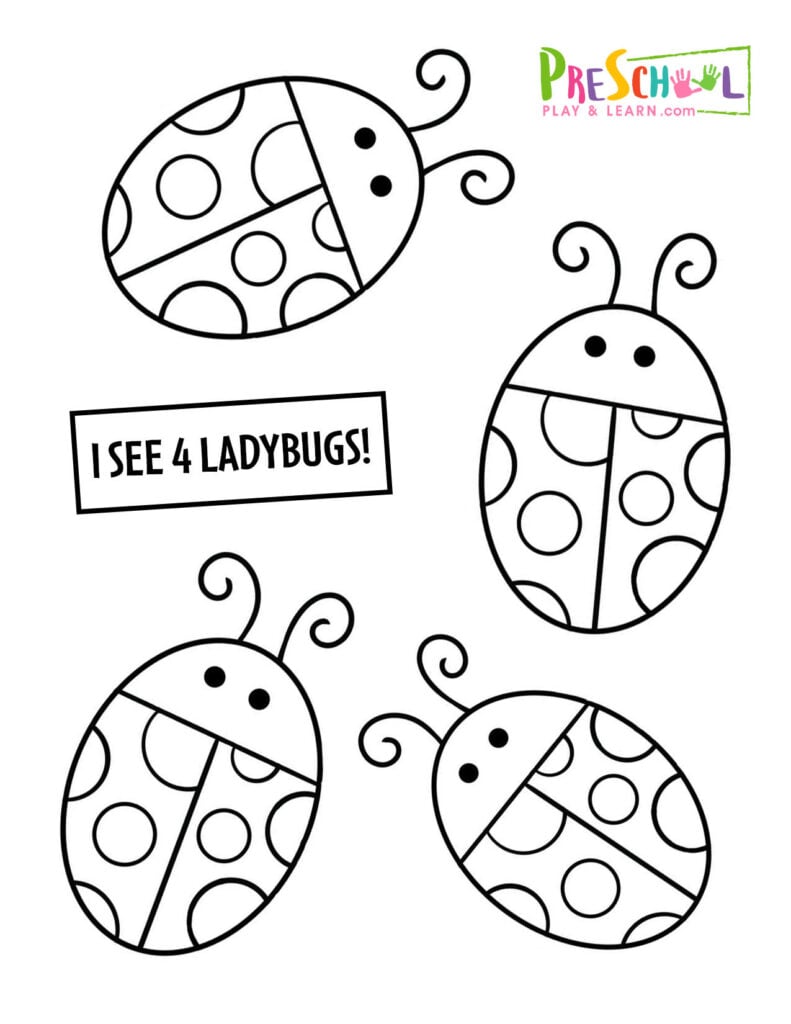 Ladybug Coloring Page Preschool Play