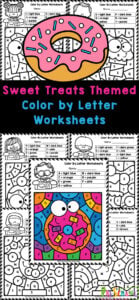 Get your little ones excited about learning their ABC letters and colors with these FREE printable Sweet Treats Color By Letter Worksheets! Perfect for preschool, pre-k, and kindergarten students, these engaging pages feature yummy food treats that they will love. Print these fun color by letters pages today and watch as they have a sweet time learning. Simply print the alphabet color by letter pages and you're ready to play and learn! 