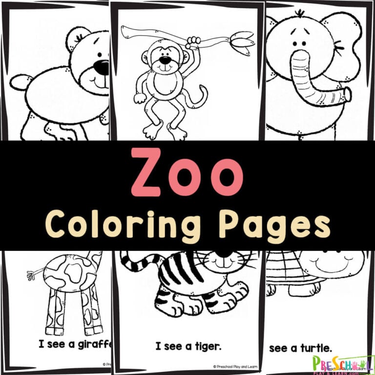 FREE Printable Zoo Animal Coloring Pages