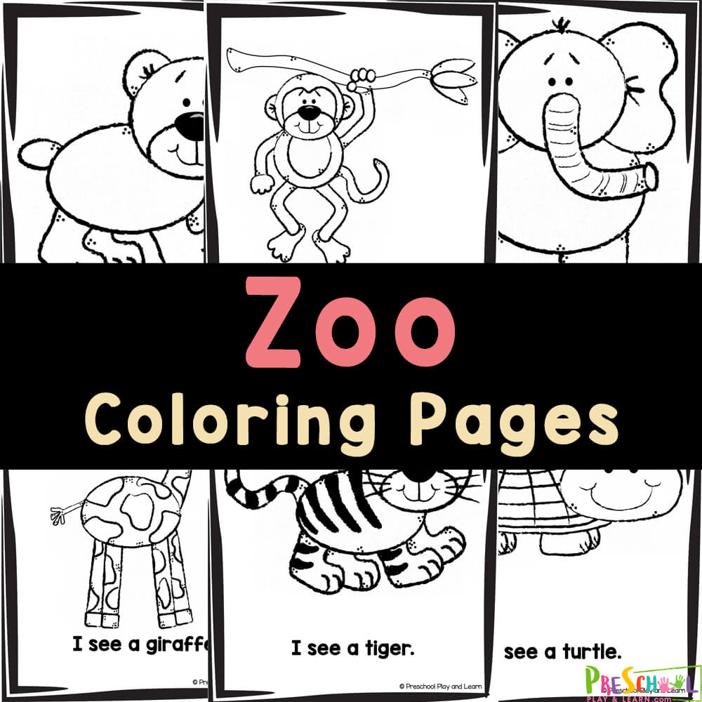 Enjoy exploring the cute animals with our collection of FREE printable zoo animal coloring pages for toddlers, preschoolers, & kindergartners.