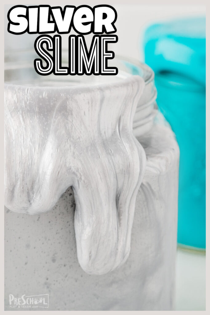 Make this eye-catching, metallic silver slime recipe with our easy,homemade recipe. With only 3 ingredients for our best DIY slime! 
