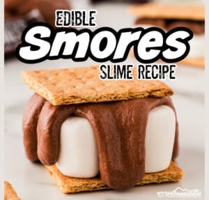You've got to try this Smores Slime! This easy, edible chocolate slime recipe will lead to hours of sensory fun for kids of all ages!