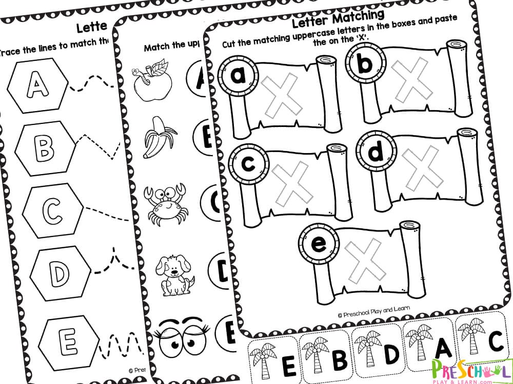 Simple match the uppercase letters to the lowercase letters by tracing the lines - great for introducing matching letters to the earliest learners whil working on fine motor skills and strengthening those hand muscles
Match alphabets with pictures worksheets pdf, then color in the pictures