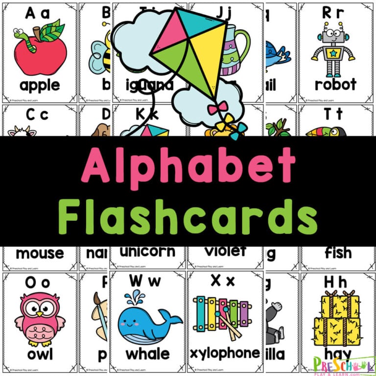 FREE ABC Letter Alphabet Flash Cards Printable