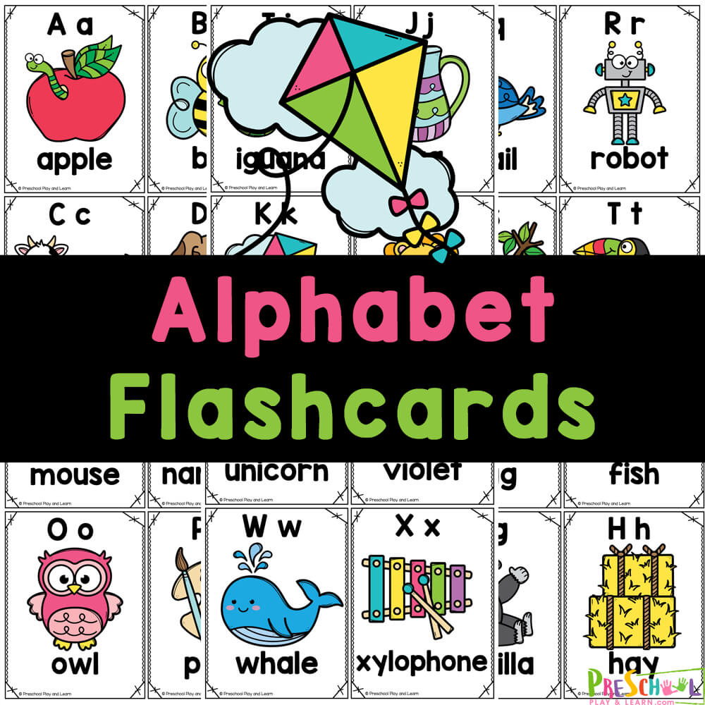 Grab these handy Alpahbet Flashcards Printable to help teach pre-k and kindergarten their ABC letters with free flashcards!