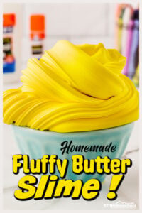 Playing with slime is not only fun, but great for developing hand muscles, coordination, exploring creativity, cause and effect, and more! This fluffy butter slime is sure to be your kids new favorite, best slime recipe!  Use this diy butter slime with preschool, pre-k, kindergarten, first grade, 2nd grade and up! You will never go back to butter slime amazon when you can make this fabulous homemade butter slime!