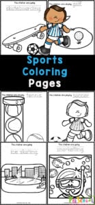 If you have a child who loves sports, these super cute sport coloring pages are for you! These free printable sports coloring pages feature baseball, basketball, bowling, football, soccer, tennis, volleyball, golf, skiing, roller skating, skateboarding, ice skating, swimming, snorkelling, and sledding. These sports coloring sheets are perfect for toddler, preschool, pre-k, kindergarten, and first grade students!