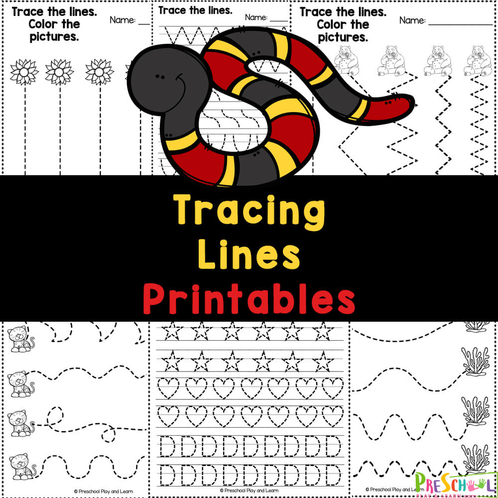 Get these super cute, FREE printable tracing lines worksheets to help preschool and 3 year olds work on fine motor skills!