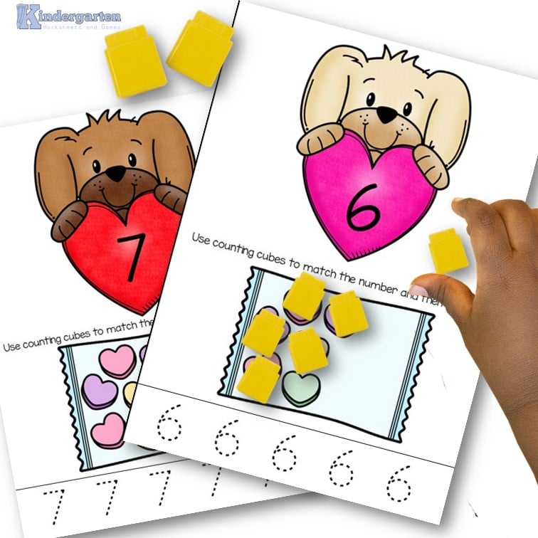 Count the Candy Valentines Day Counting Activity for Preschool