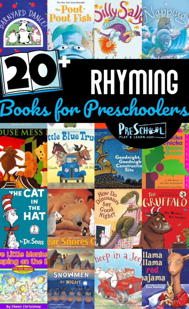 Rhyming books are some of the most fun to read aloud and to listen to, and they are a great way to introduce young readers to different sounds. This list of rhyming books for preschoolers is full of fun and colorful books that young kids will love listening to.