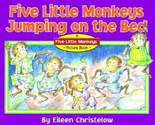 Five Little Monkeys Jumping on the Bed was written and illustrated by Eileen Christelow. This classic rhyming poem gets paired with funny illustrations showing the monkeys jumping on their bed. Kids will love counting down and chanting along.