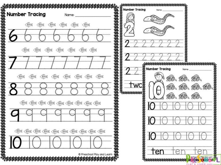 Number Tracing Worksheets pdf FREE Download