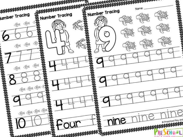 Number Tracing Worksheets pdf FREE Download