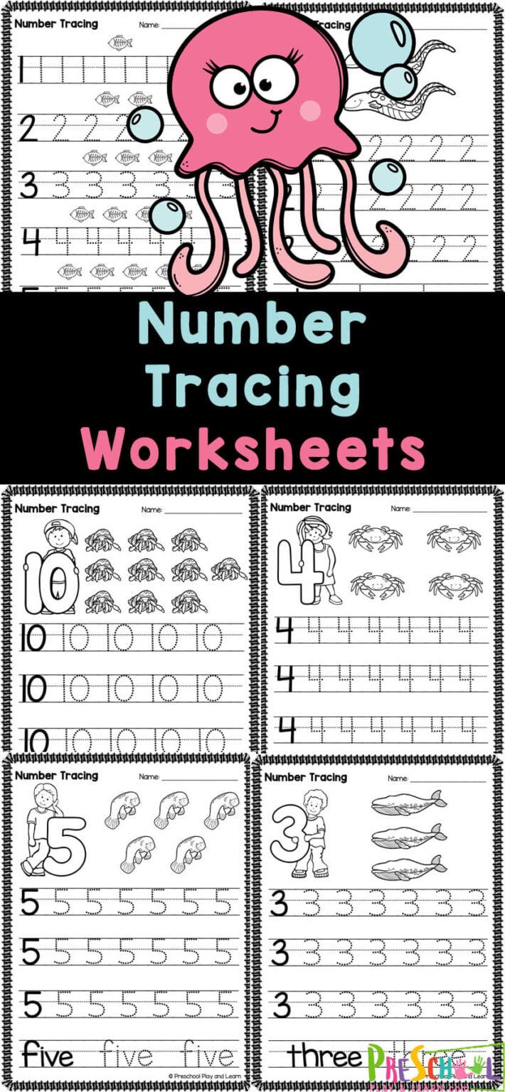 Number Tracing Worksheets pdf FREE Download