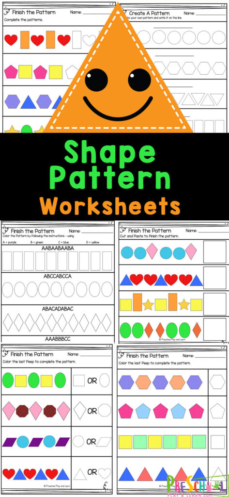 Printable Shape Pattern Worksheets Printable Shape Pattern Worksheets