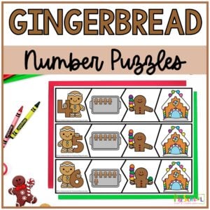 Get preschoolers excited to practice math in December with fun gingerbread activities that sneak in counting skills through printable puzzles!