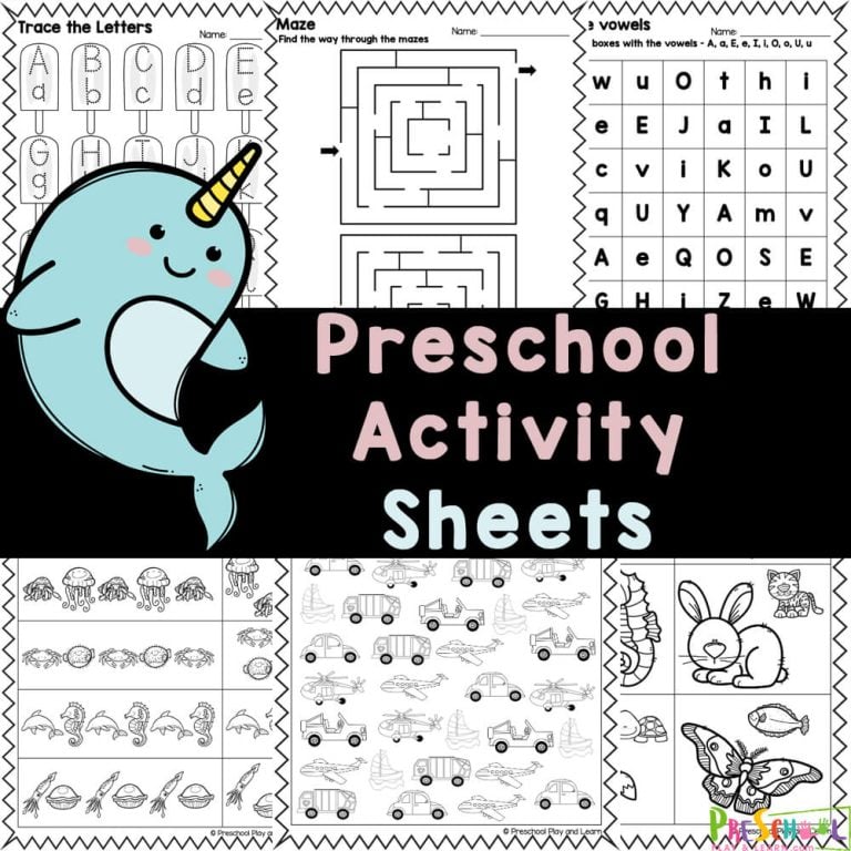 Preschool Printable Worksheets – Fun and FREE Activity Sheets