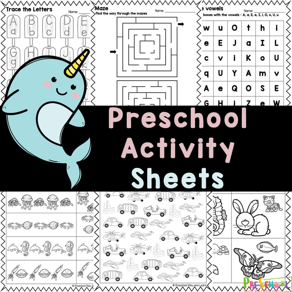 Discover our free and fun preschool printable worksheets that make learning math and literacy skills exciting for kids with adorable activity sheets!