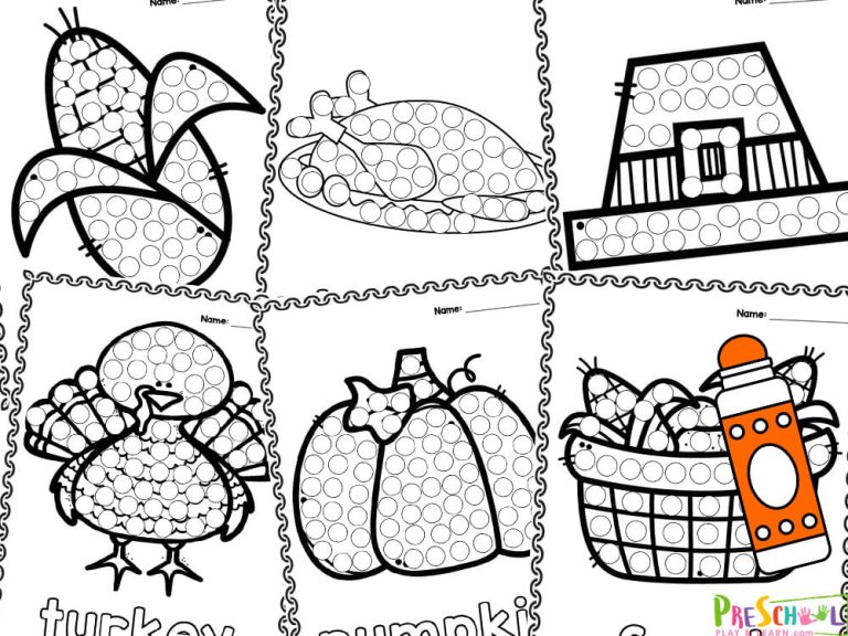 Thanksgiving Do a Dot Printables