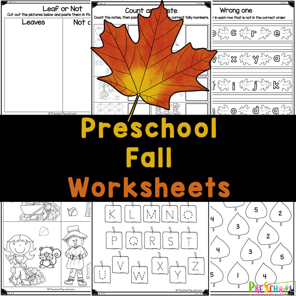 Looking for fun and free fall worksheets for preschoolers? Download our Autumn worksheet pack with 20 engaging activity sheets that will make learning enjoyable for your little ones this season!
