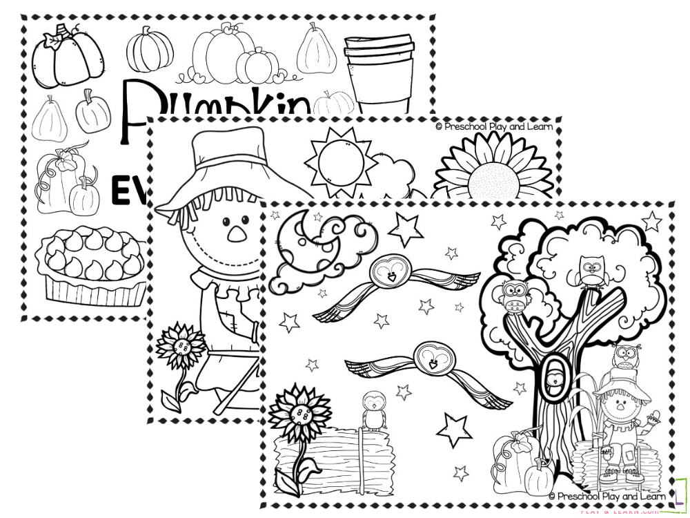autumn coloring pages free printable