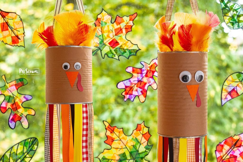 Check out our adorable turkey windsock craftโan easy and fun Thanksgiving project for preschoolers!