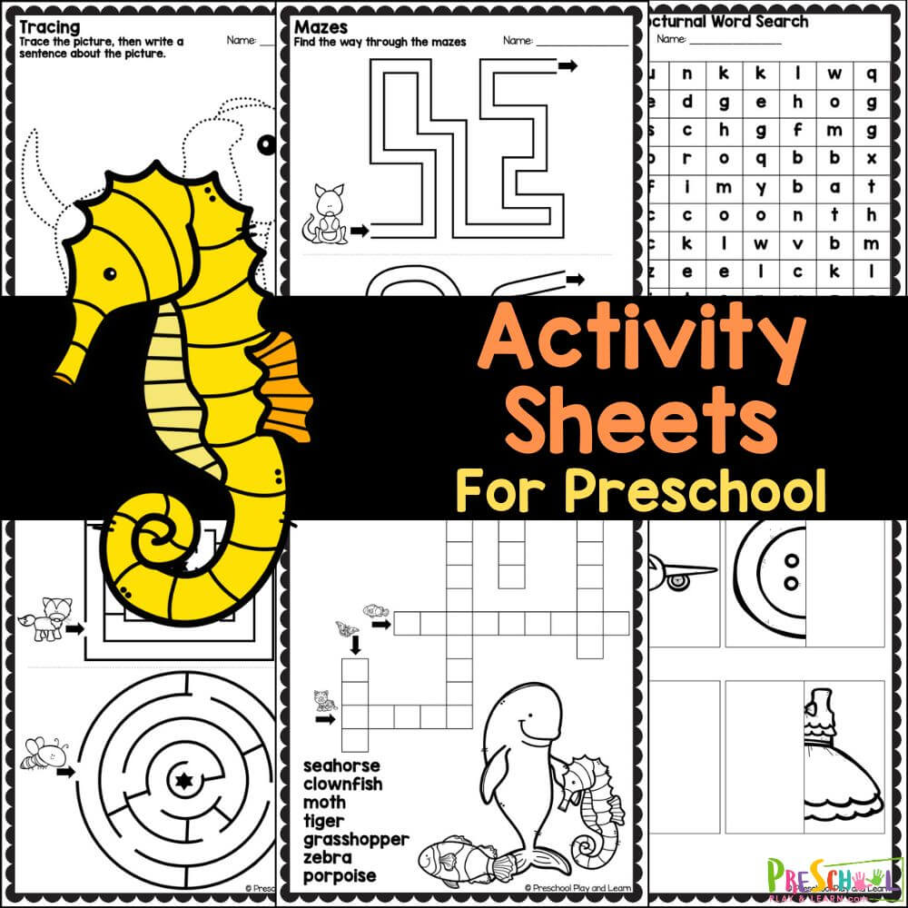 Download our free pack of 35 engaging activity sheets for preschoolers, featuring tracing, puzzles, and more, to inspire creativity and learning in your little ones!