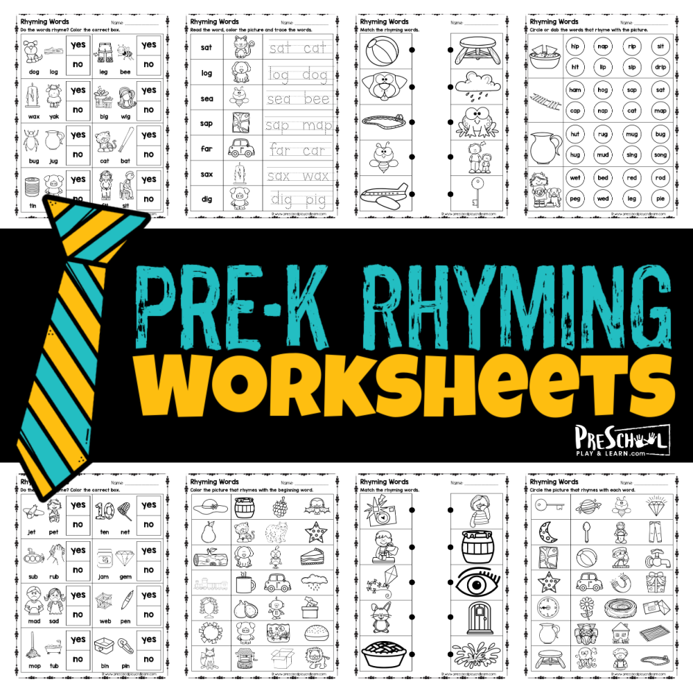 Discover our fun and free Pre-K rhyming worksheets that make learning about rhymes enjoyable for your little ones at home or in the classroom!