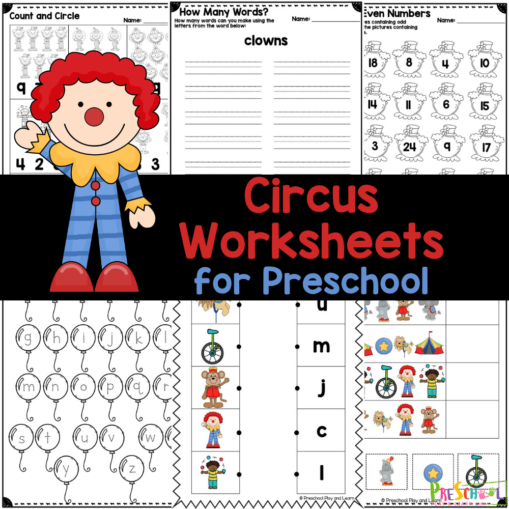 Get your little ones excited about learning with free Preschool Circus Worksheets, featuring fun activities to boost early math and literacy skills through a vibrant circus theme!